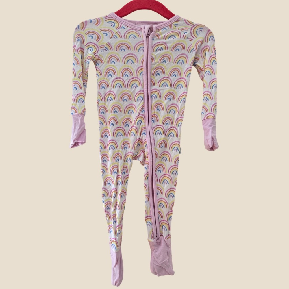 Little Sleepies Rainbow Zippy Bamboo Viscose Sleeper Romper 0-3 Months
